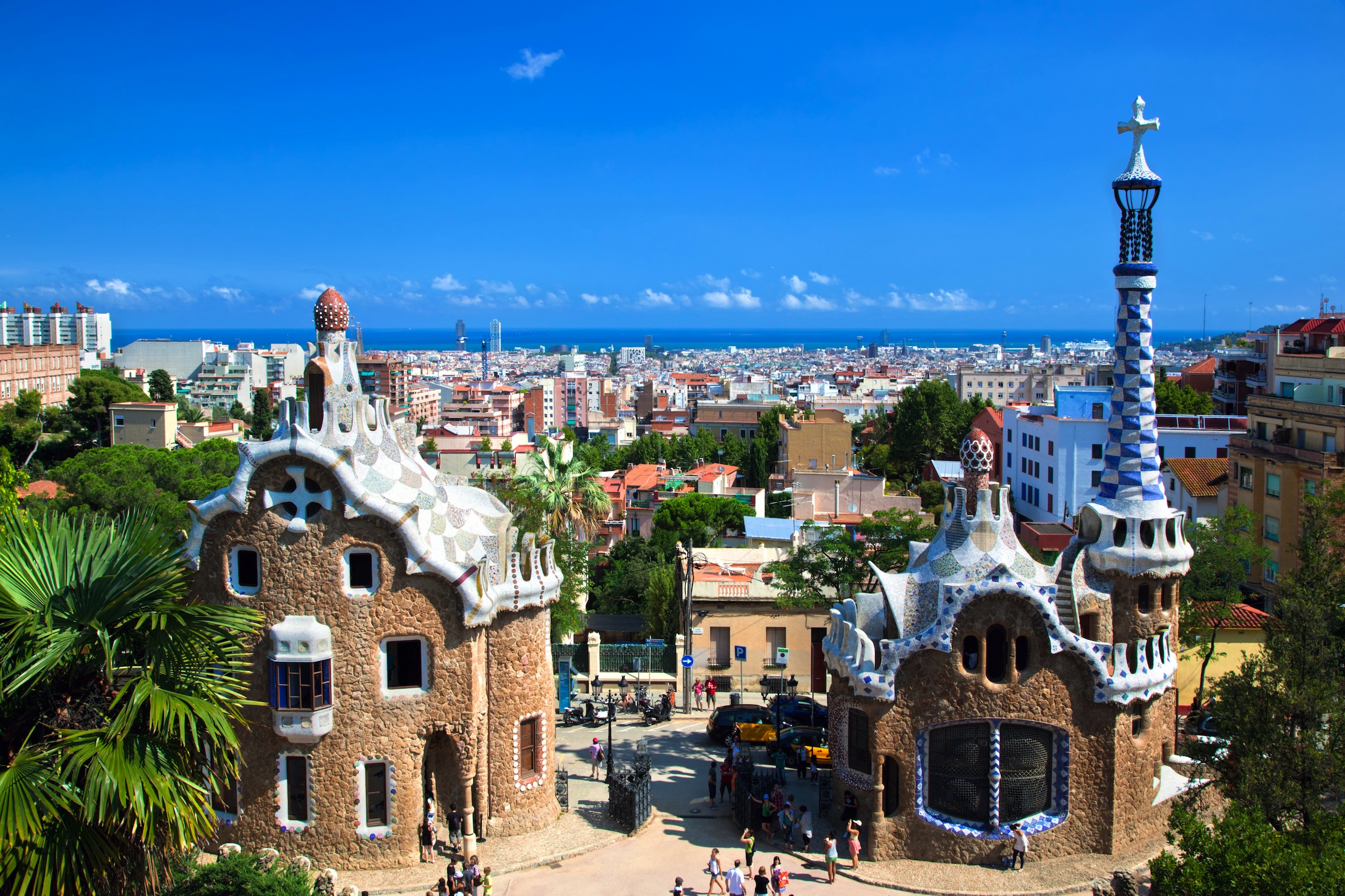 Parc Guell à Barcelone papiers peints photo