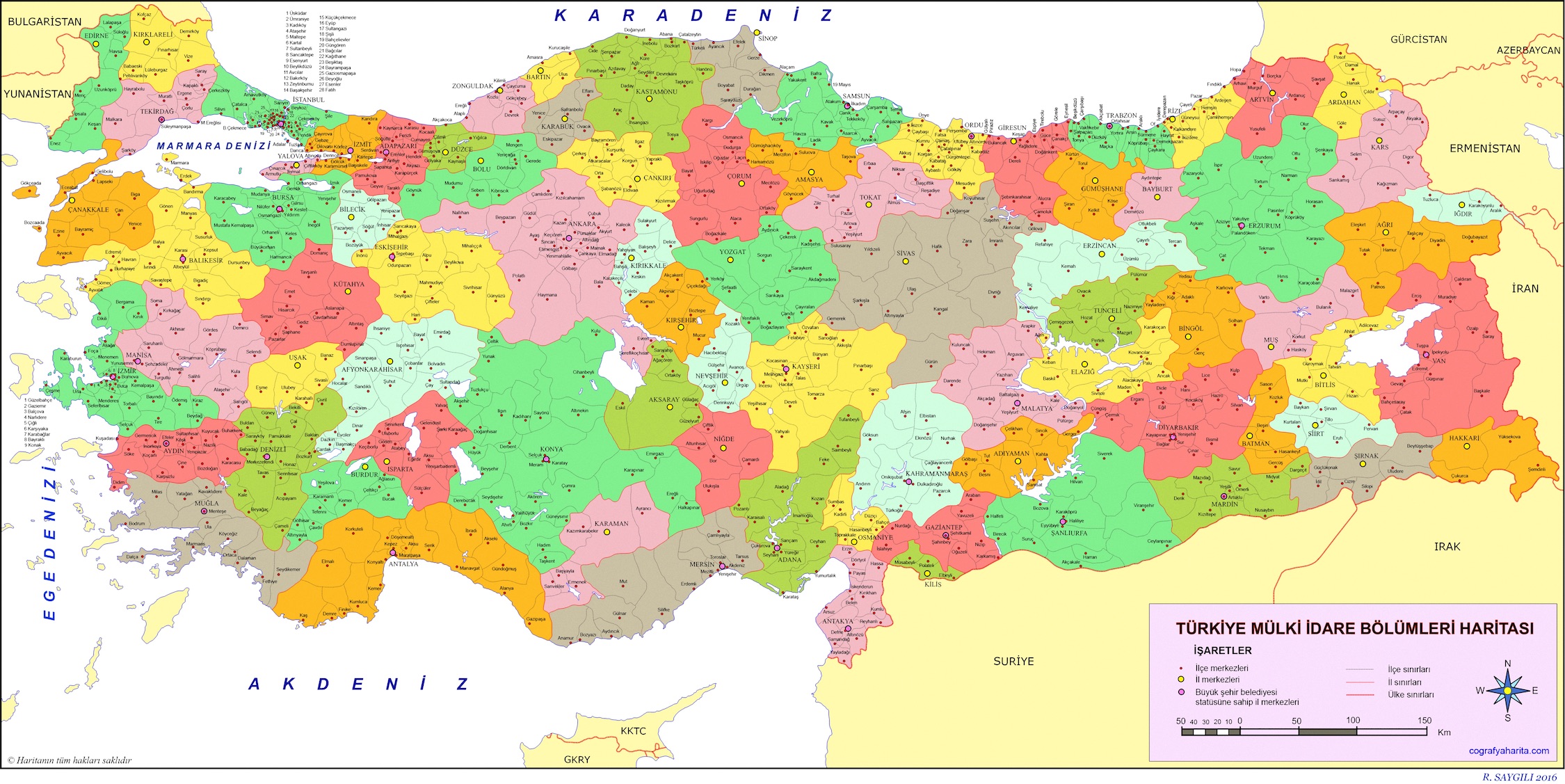 Provinces et districts de Turquie papiers peints photo 3D