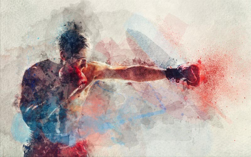 Champion de boxe wallpaper mural