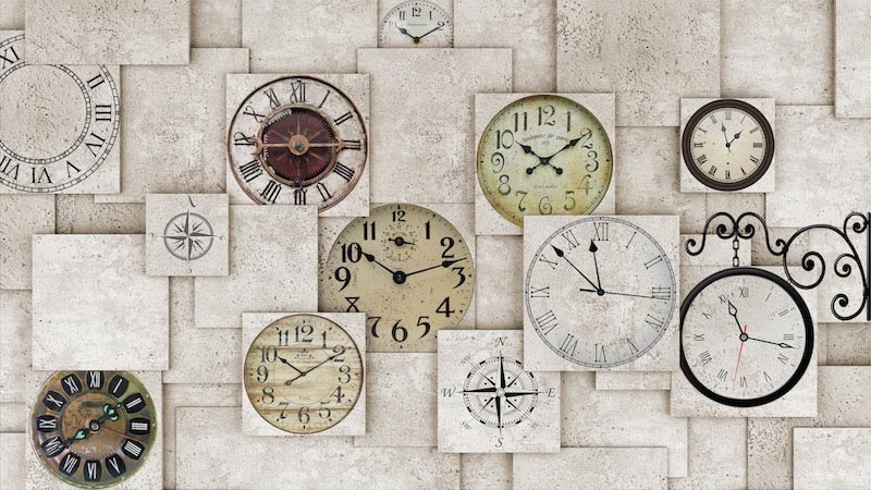 Horloges Murales wallpaper mural