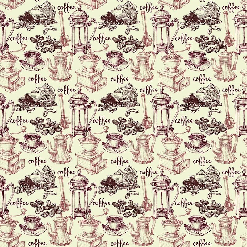 Ensemble de Café wallpaper mural