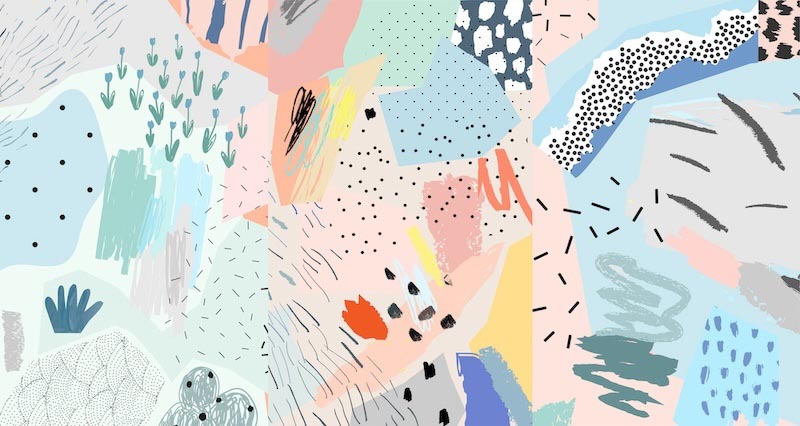 Un Monde Abstrait wallpaper mural