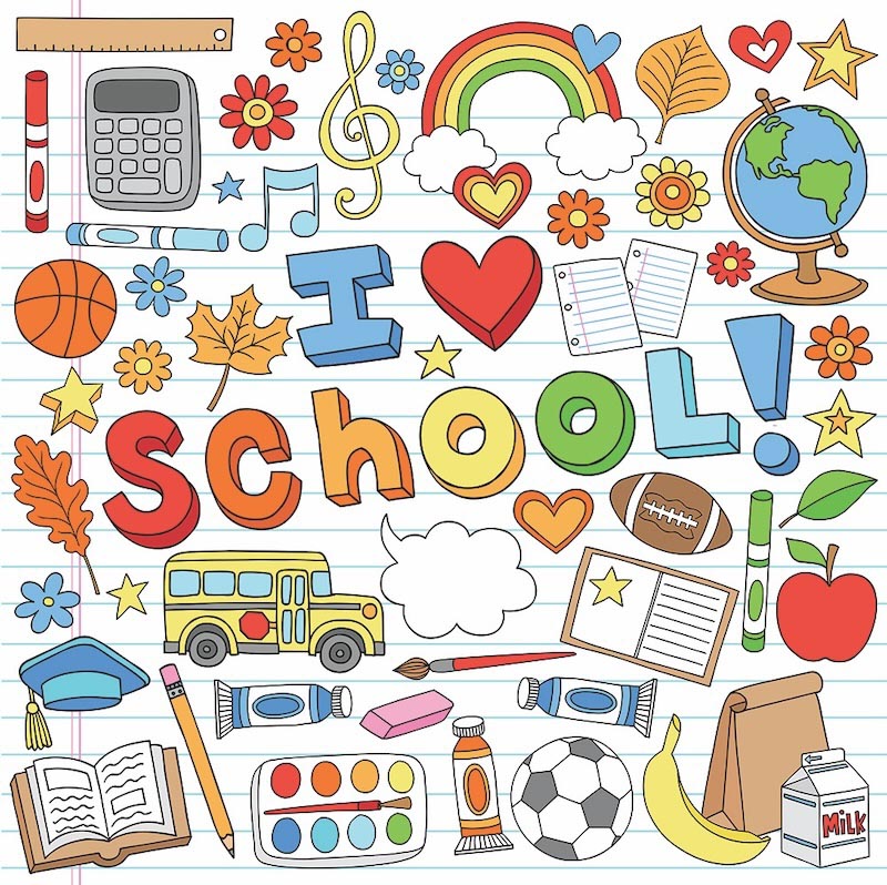 J’aime l’École wallpaper mural