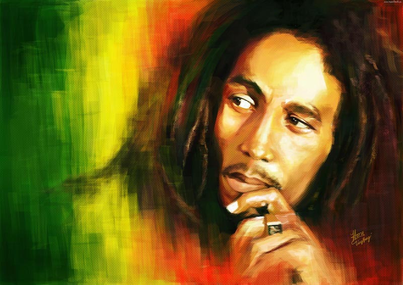 Bob Marley wallpaper mural