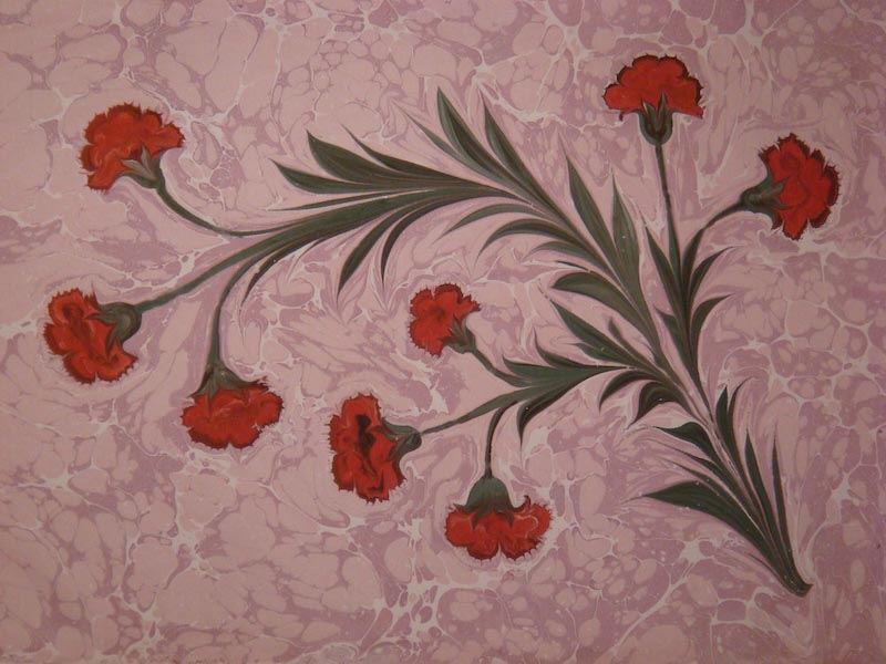 Fleurs Marbrées wallpaper mural