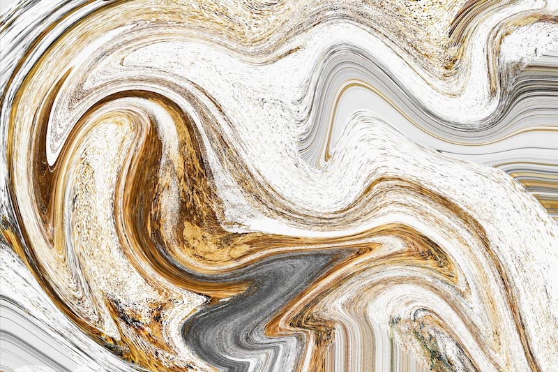 Tourbillon doré - Art abstrait wallpaper mural
