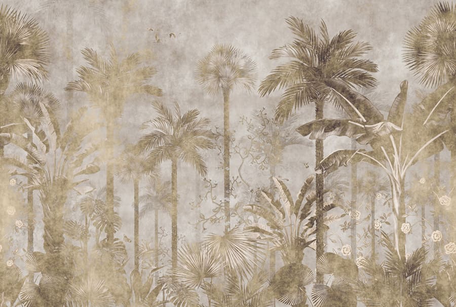 Panoramique Palmeraie en Tons Sable wallpaper mural
