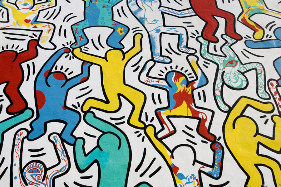 Keith Haring wallpaper mural