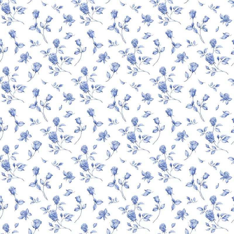 Motif Floral Bleu wallpaper mural