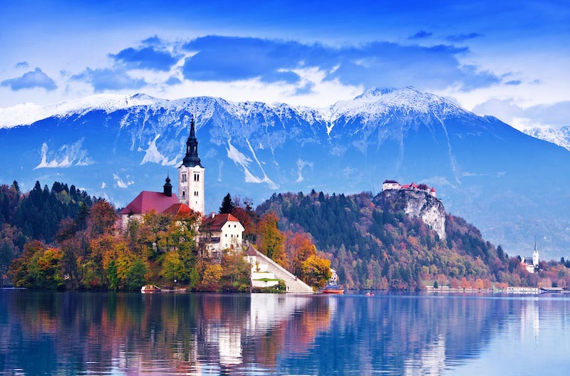 Lac Bled Slovénie wallpaper mural