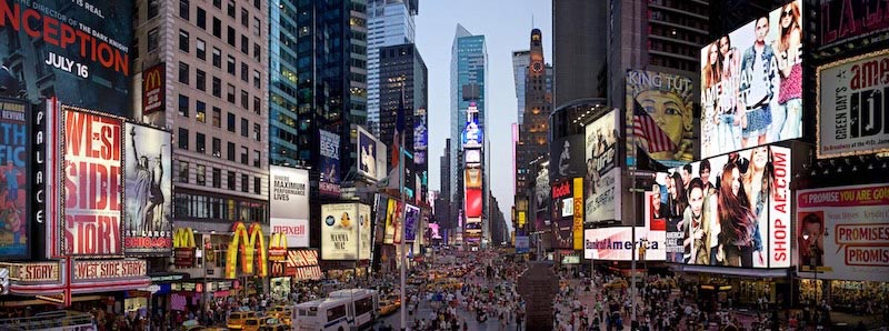 Foule à Times Square wallpaper mural