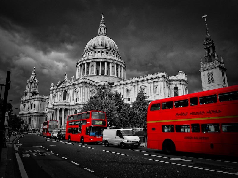 Bus Rouges de Londres wallpaper mural