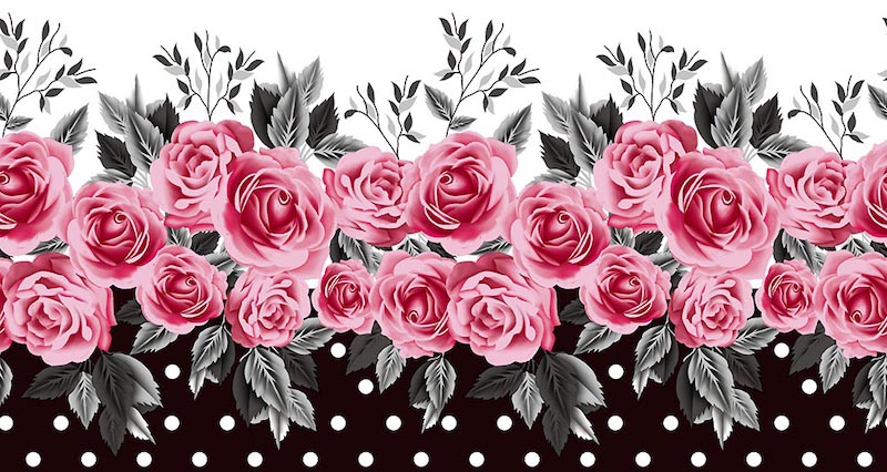Travail de Conception Rose wallpaper mural