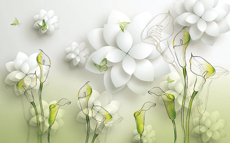 Décoration Florale du Salon wallpaper mural