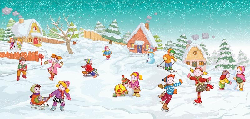 Quand la Neige Est Grasse wallpaper mural