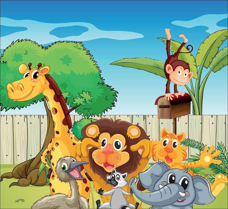 Rire dans les Bois wallpaper mural