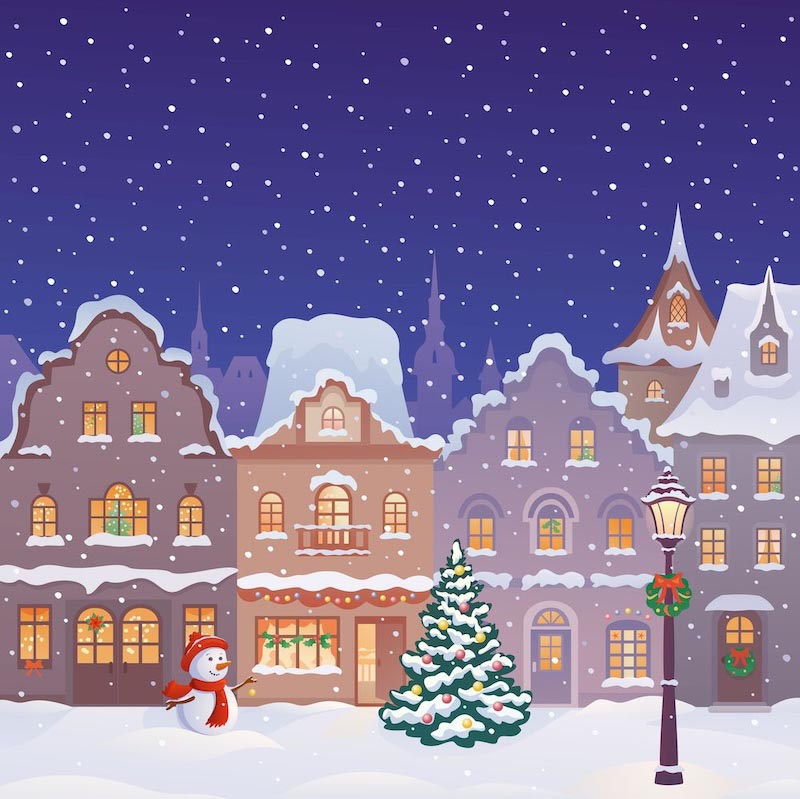 Neige du Nouvel An wallpaper mural