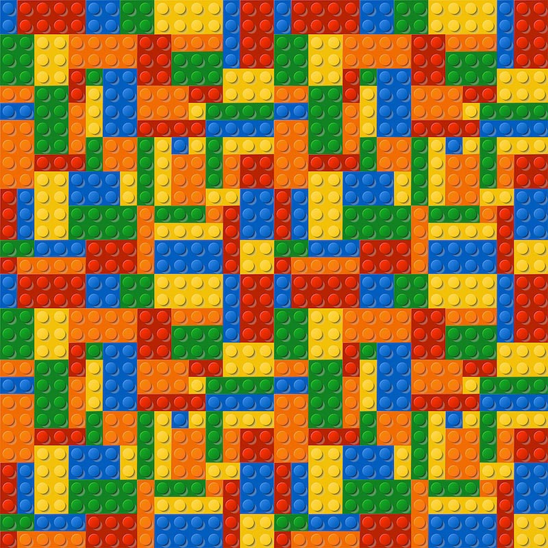 Lego wallpaper mural