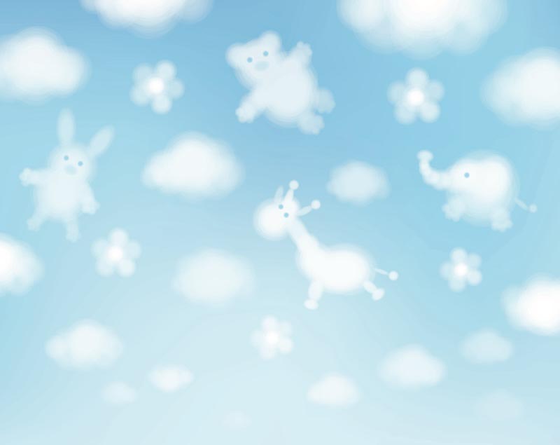 Nuages Mignons wallpaper mural