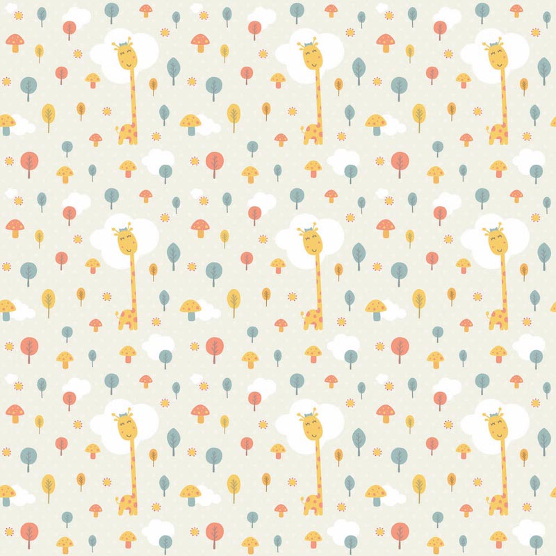 Monde de la Girafe wallpaper mural