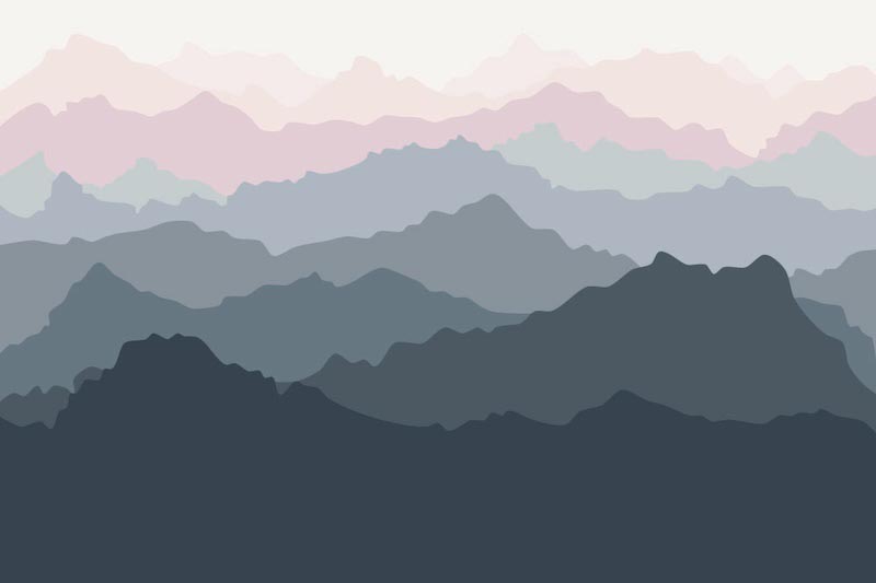 Collines Lointaines wallpaper mural