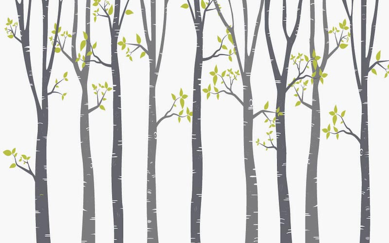 Monde des Arbres wallpaper mural