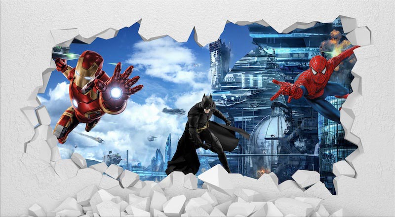 Super-héros wallpaper mural