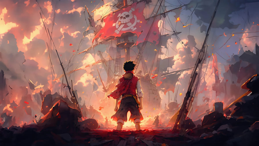 One Piece Luffy wallpaper mural