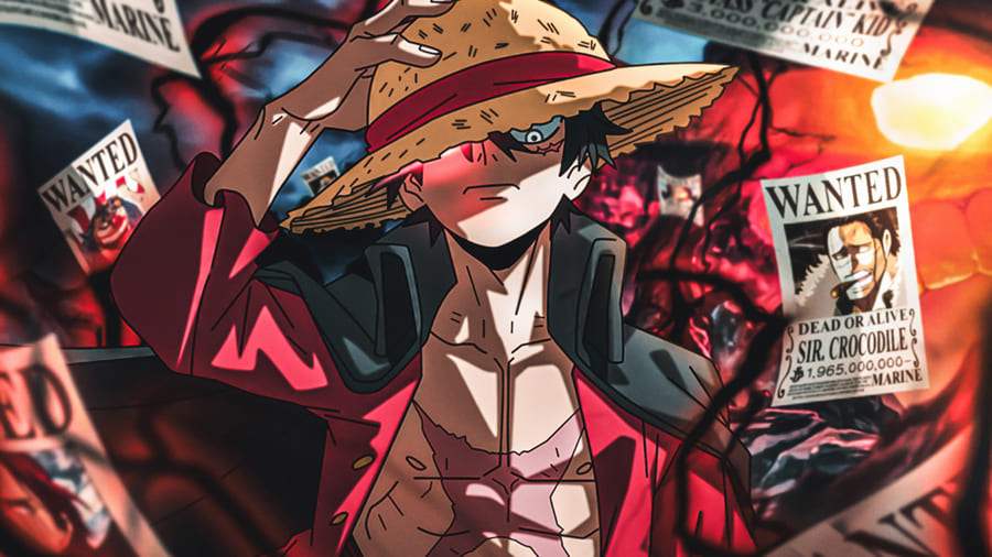 Luffy Avis de Recherche One Piece wallpaper mural
