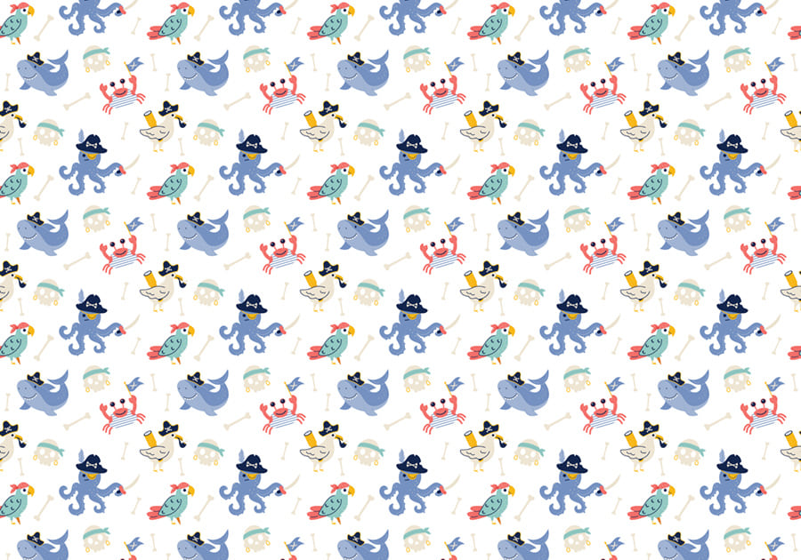 Pirate Mignon wallpaper mural