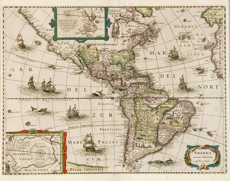 Ancienne Carte d'Amérique wallpaper mural