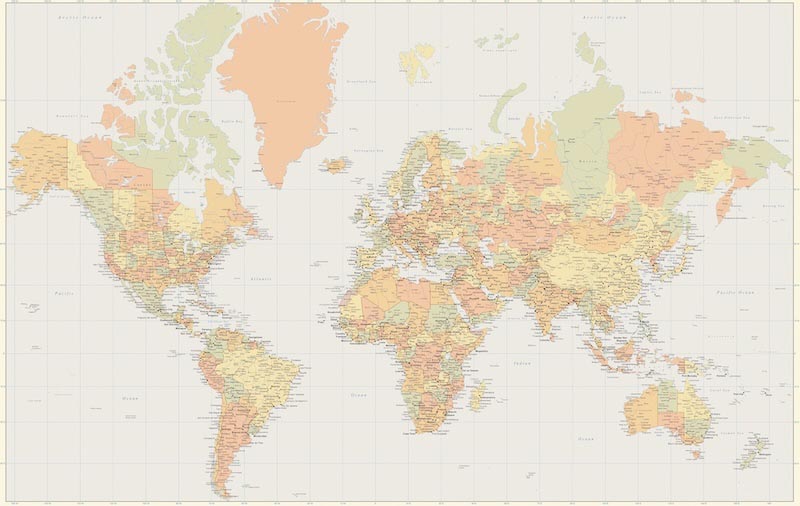 Tour du Monde wallpaper mural