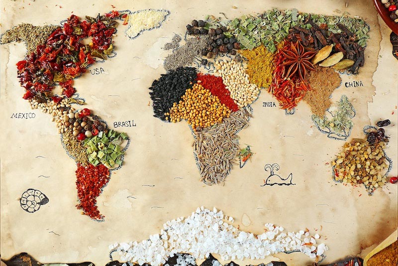 Le Monde des Noix et Épices wallpaper mural
