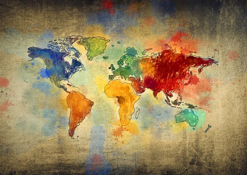 Monde du Stylo wallpaper mural