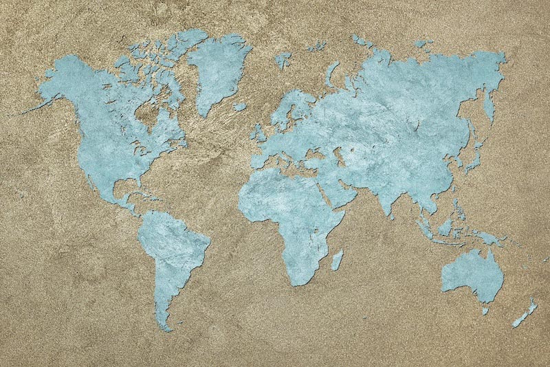 Monde Bleu wallpaper mural