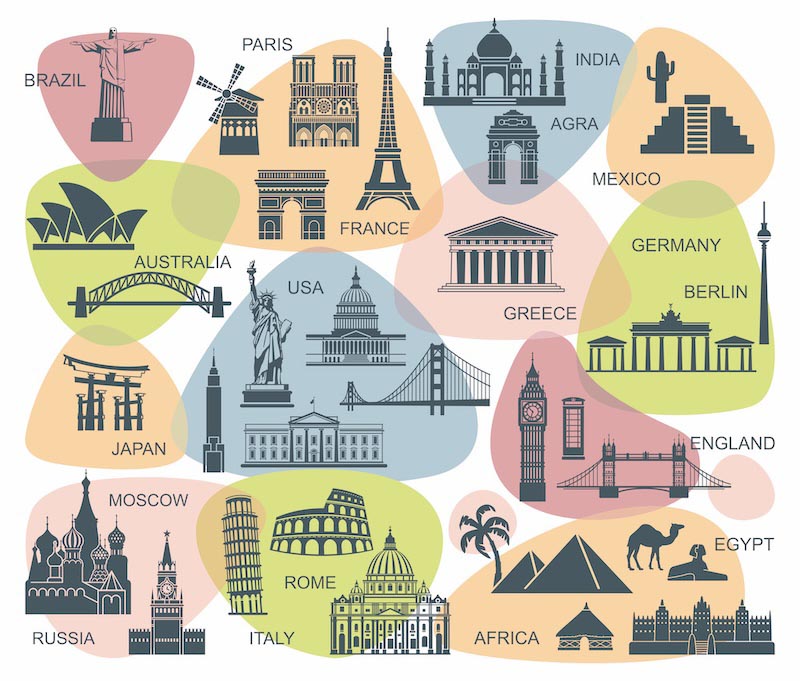 Classiques du Tourisme Mondial wallpaper mural