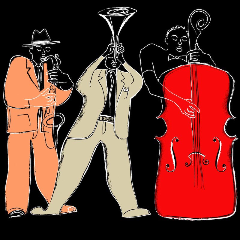 Trio de Blues wallpaper mural
