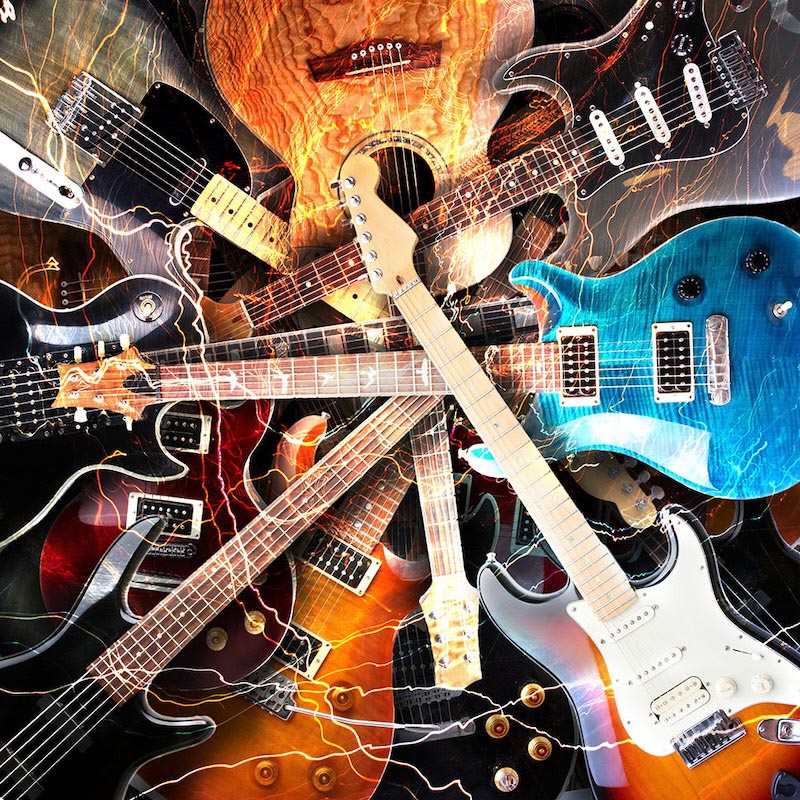 Collection de Guitares wallpaper mural