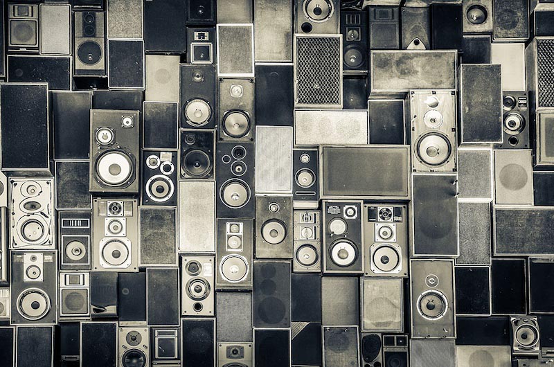 Beaucoup de Haut-parleurs Musicaux wallpaper mural