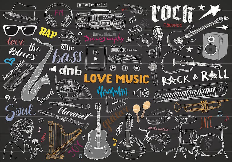 Salle de Musique wallpaper mural