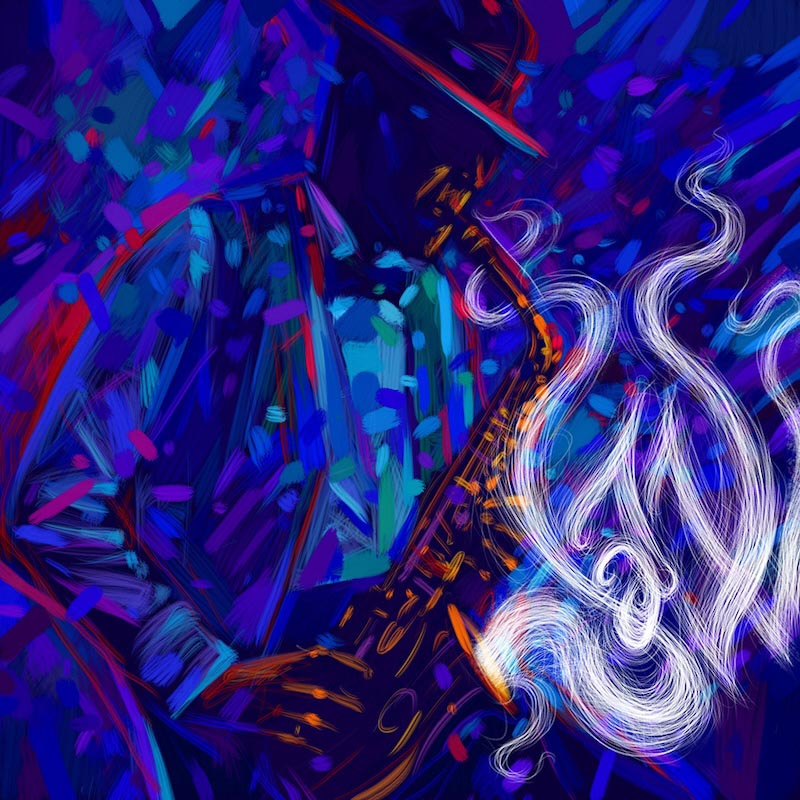 Art sur le Thème du Jazz wallpaper mural