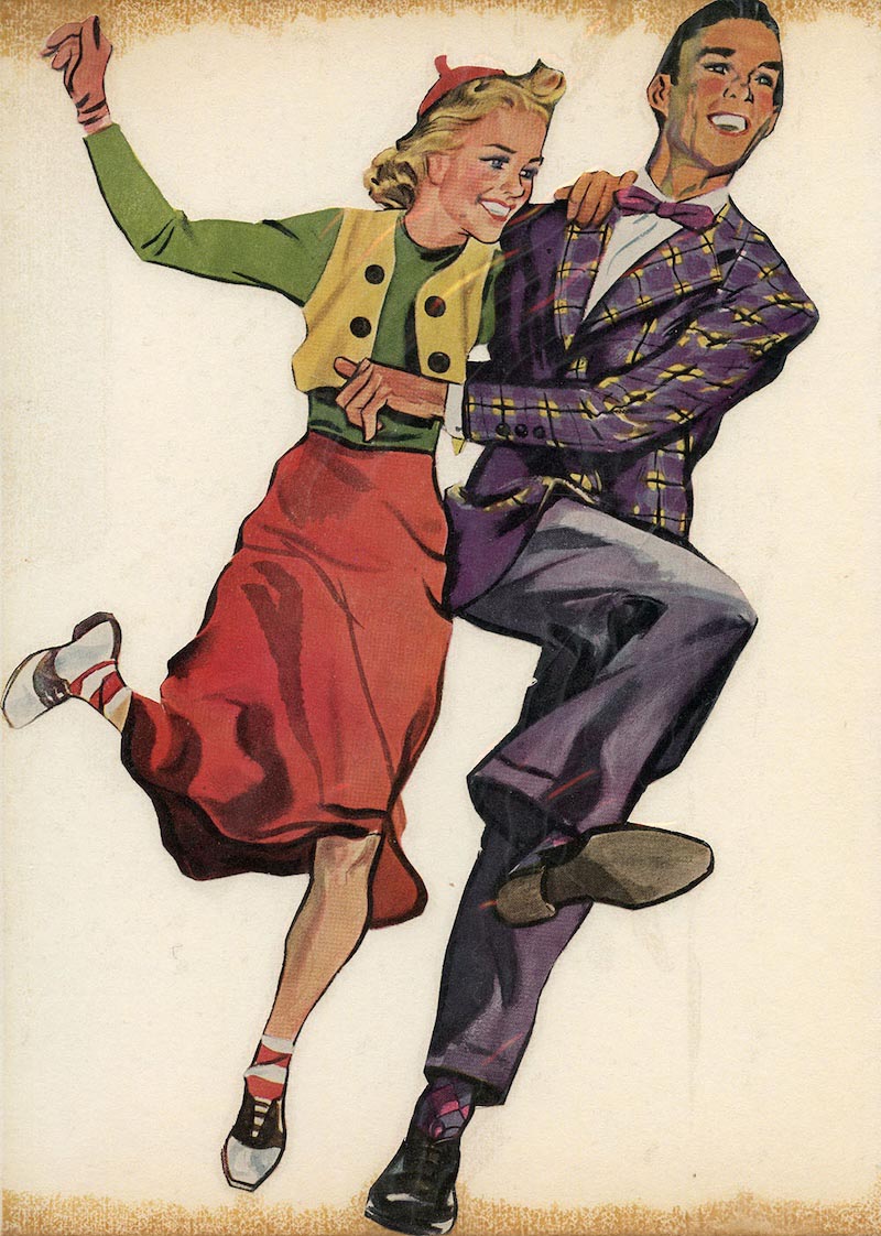 Lindy Hop Charleston wallpaper mural