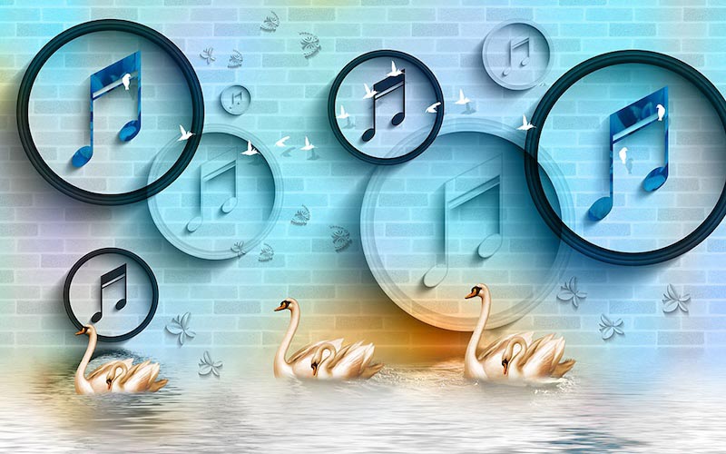 Citations & Musique wallpaper mural