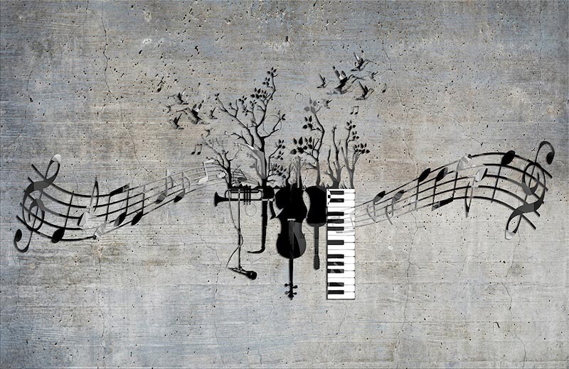 Pas sans Musique wallpaper mural