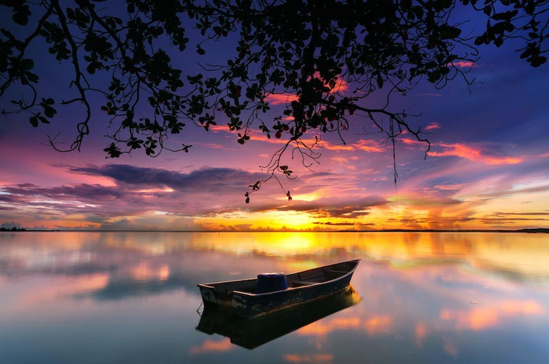 Balade en Bateau wallpaper mural