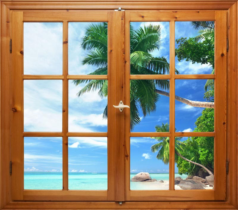 Ma Maison est Juste sur la Mer wallpaper mural