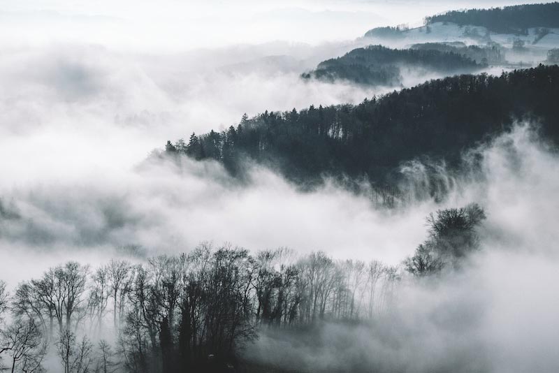 Combinaison Nuage-Montagne wallpaper mural