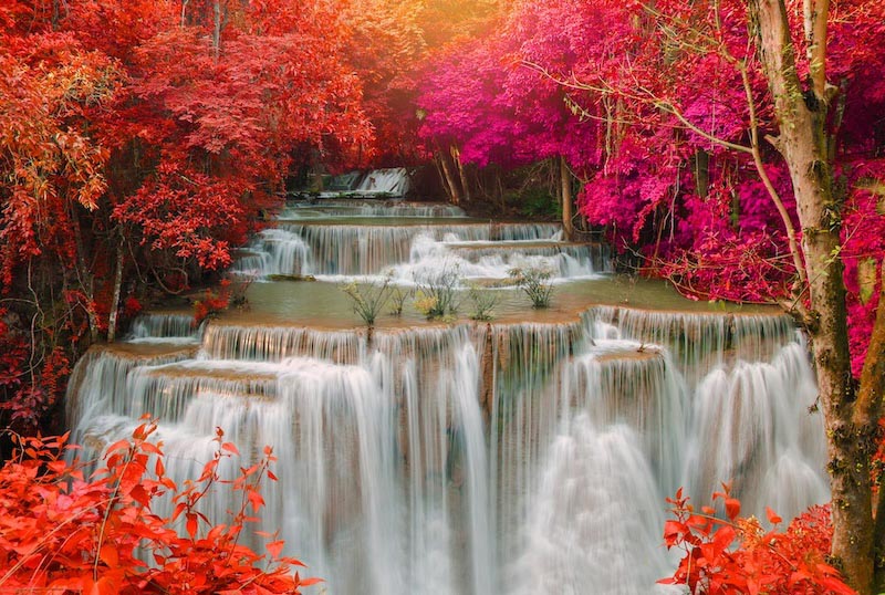 Cascade de Kanchanaburi wallpaper mural