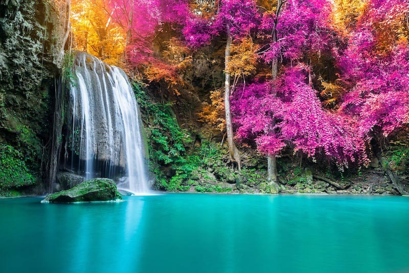 Cascade du Parc National de Thaïlande wallpaper mural