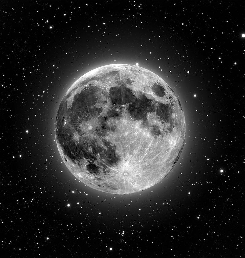 La Lune et les Étoiles wallpaper mural